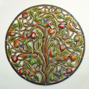 Bird and Fruit Tree metal craft